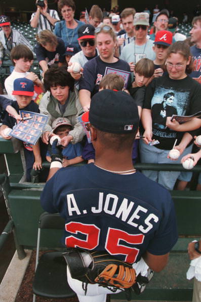 Andruw Jones #25 Of The Braves