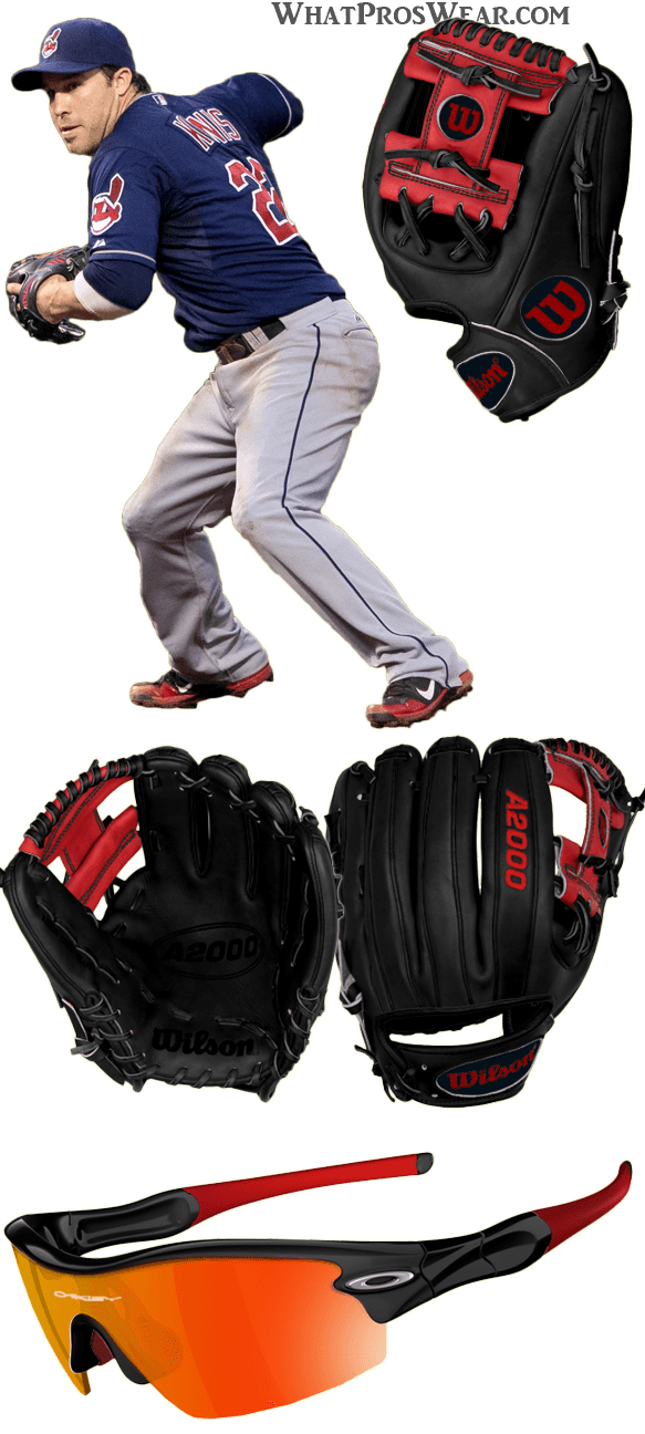 jason kipnis glove, jason kipnis wilson, oakley radar pitch sunglasses, wilson custom a2000, a2000 1786