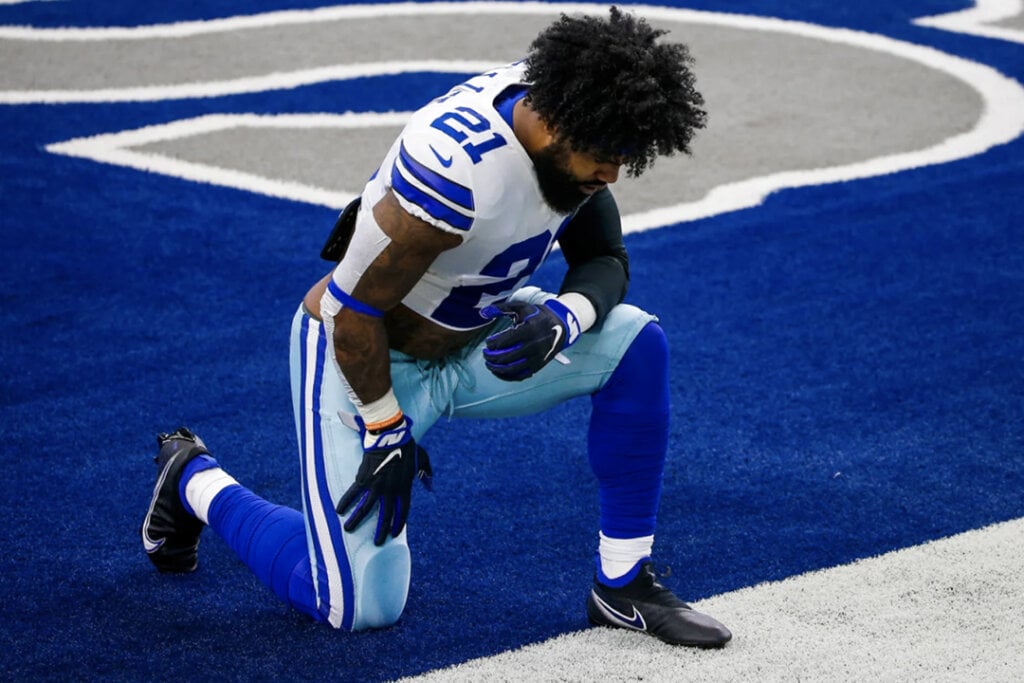 What Pros Wear Ezekiel Elliott's Nike Vapor Edge 360 Elite Cleats What Pros Wear