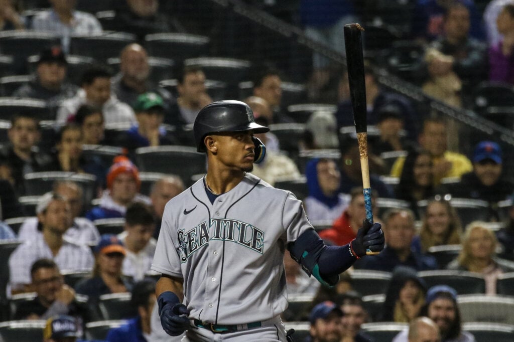 Julio Rodriguez Mariners modèle de jeu Victus signé Bat avec