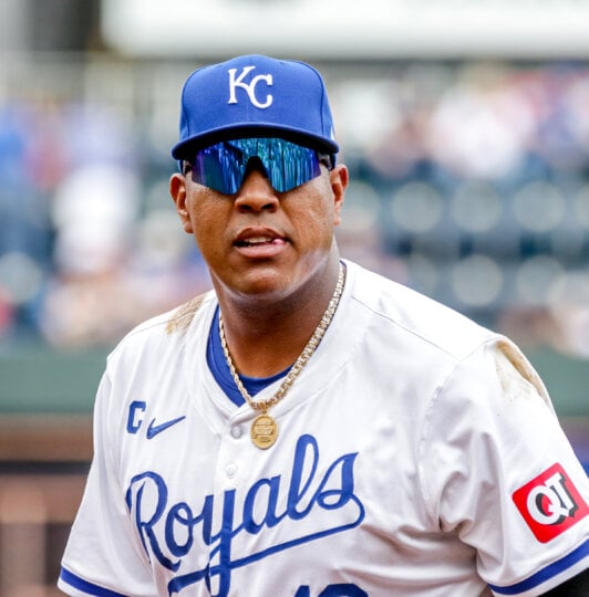 Gants De Baseball Franklin Youth L - Série Shok Sorb, Modèle Salvador Perez, Blanc